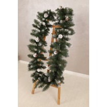 Гірлянда зі штучної хвої із засніженими шишками 2,8м